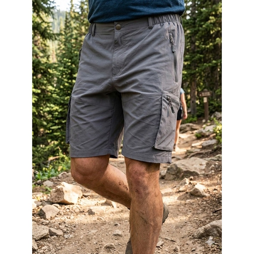Pudolla Shorts. Activewear Cargo Shorts.‎ Zip Pockets, Quick Dry. Size L,...